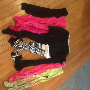 Eight pairs of tights and black Disney skirt to pair with.